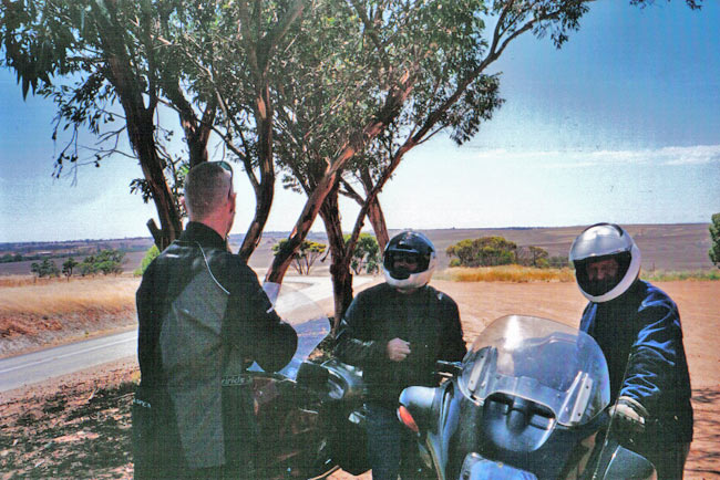 Stopped for some shade on the road