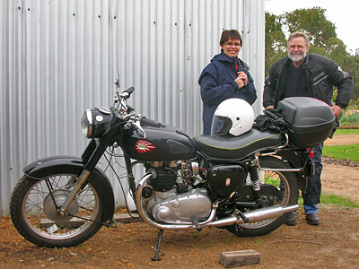 Bronwyn and Phil and A10 BSA 650