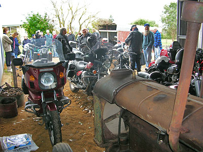 Variety of old bangers in shed...