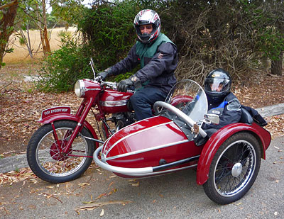 Red Triumph outfit to offset the Yams