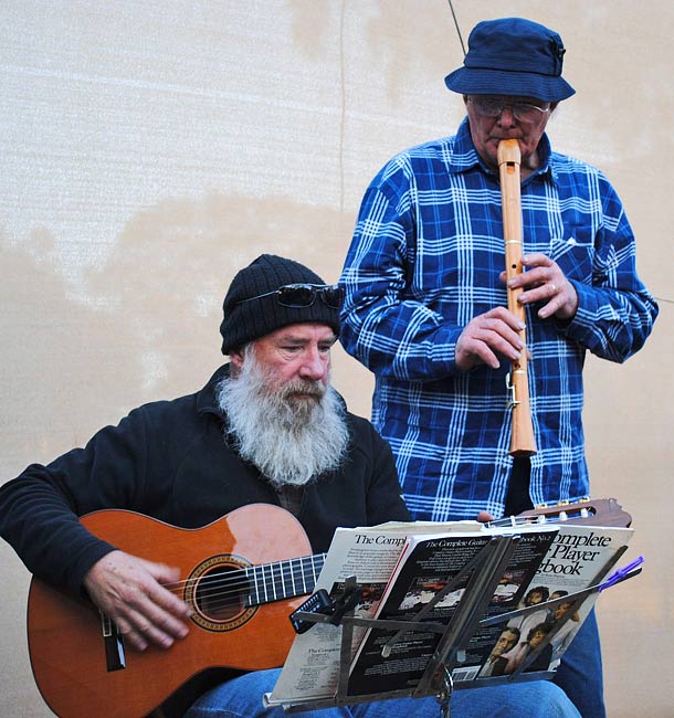 Bob and John playing for the mob