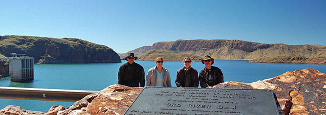 Stunning
          scenery at the Ord River Dam