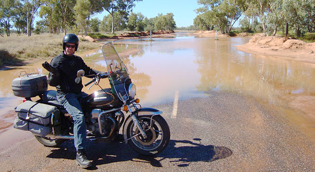 Bit damp for
          the Guzzi