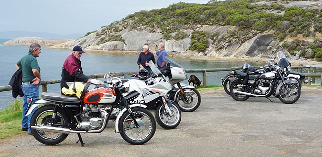 Old
          Bonneville and some old boys.