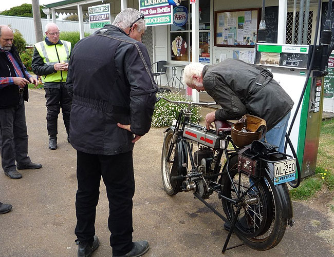 Neil fuels up at Youngs Siding