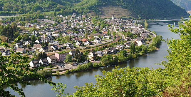 Mosel River and
          town.