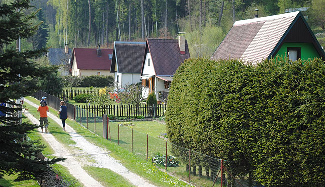 Czech village
          with tiny houses.