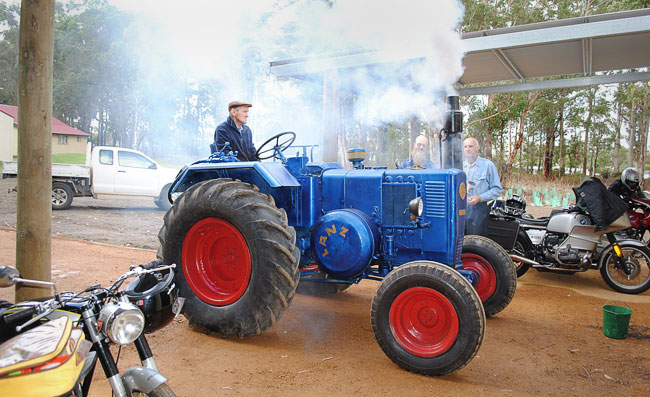 No problems
          starting the old tractor although there was a fair bit of
          smoke.