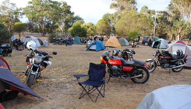 Camping at
          Darkan caravan park.