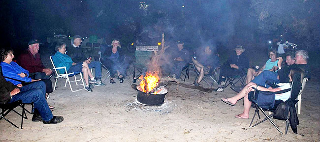 Around the
          campfire in Hopetoun.