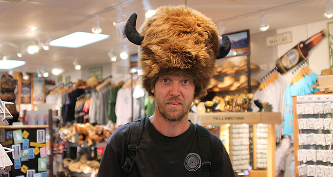 Bison hat in shop - it fits sir perfectly.