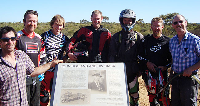 Club members and friends on the Holland Track.