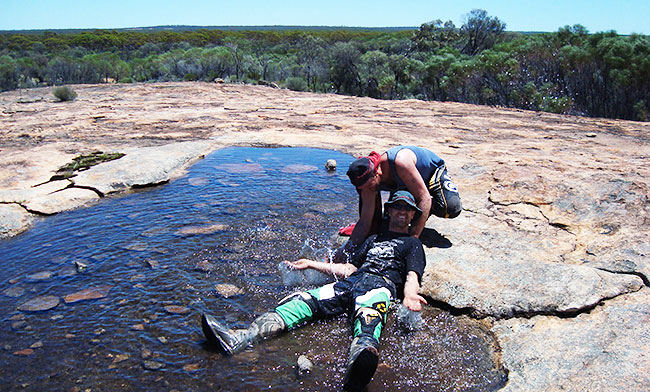 Ronnie cooling off.