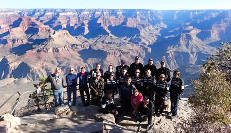 Tour group at
          the Grand Canyon.