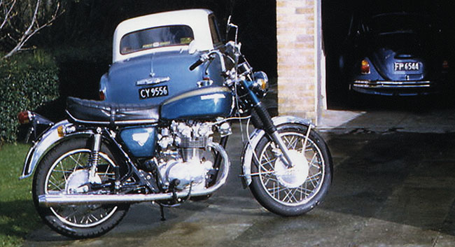 Honda CB450cc, the first one brought into Wellington,
          NZ.