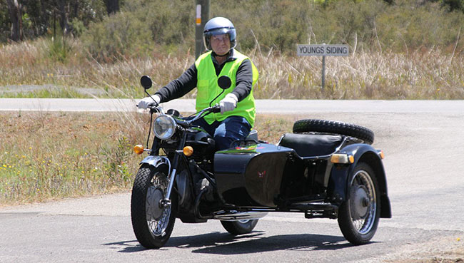 Sidecar arriving at Youngs Siding.