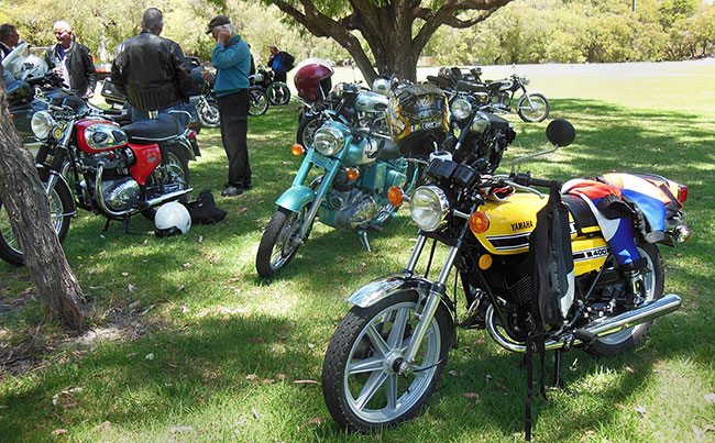 Chatting at Youngs Siding.