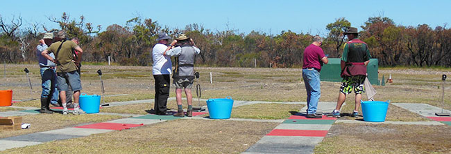 Clay Target Club members help our members tried to
          hit a target.