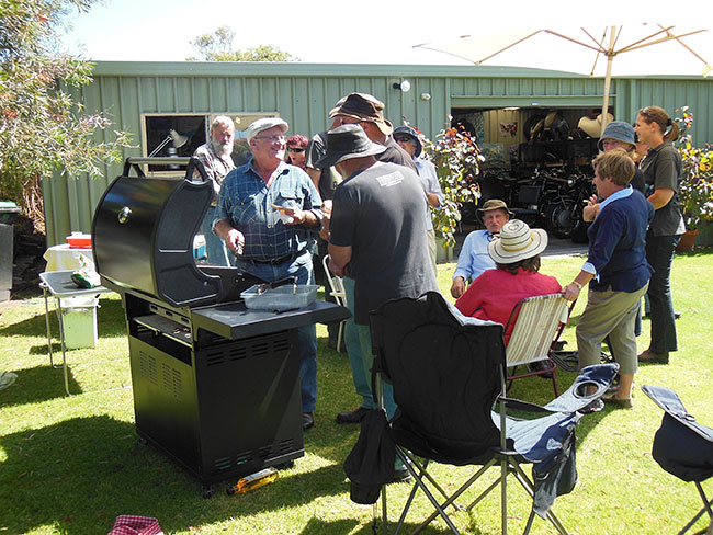 Sausage Sizzle is under way.