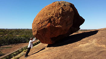 Bruce
          pushed this rock up the hill.