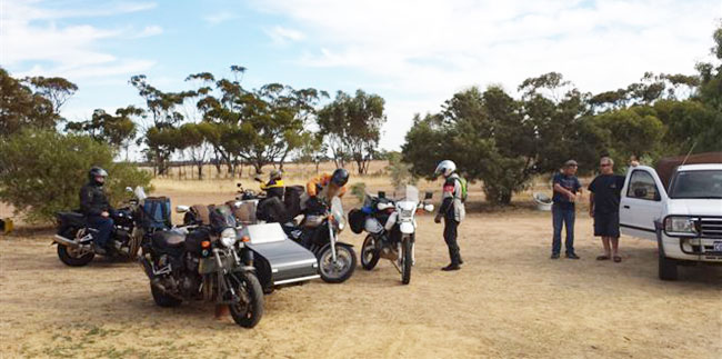 Gathering the gang in the bush.