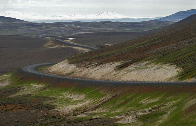 Scenic view from hilltop.