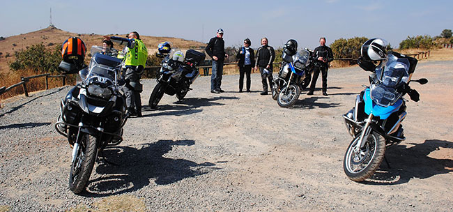 Clean motorbikes at start of trip.