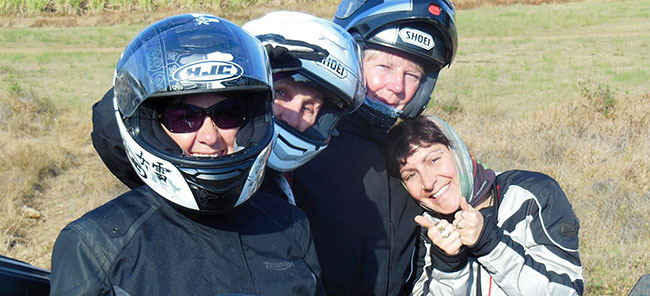 Motorcycling girls.