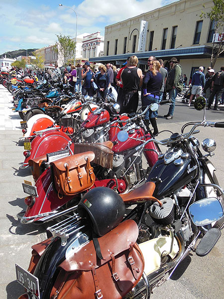 Just part
          of the line-up of bikes in Stirling Terrace.