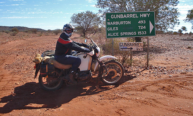 Clive at the Gunbarrel turnoff at Carnegie Station.