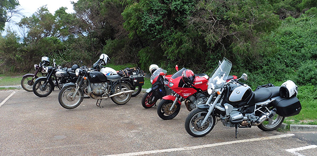 Some of the variety of Club bikes at William Bay.