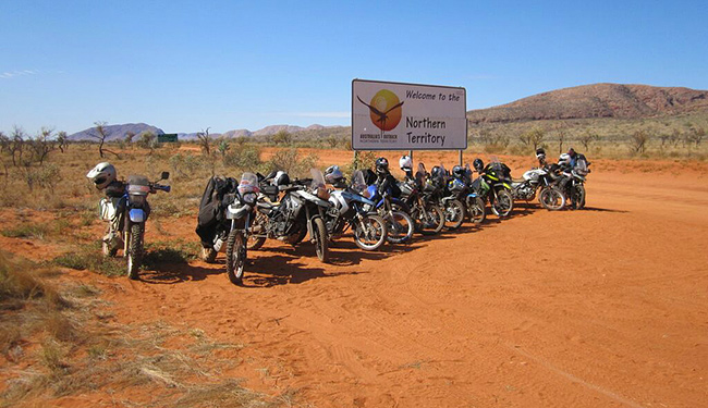 The WA group at the Northern Territory border.