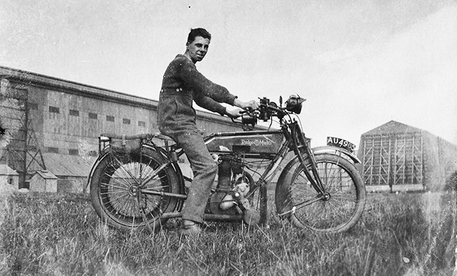 Rudge Multi and airship hangars.