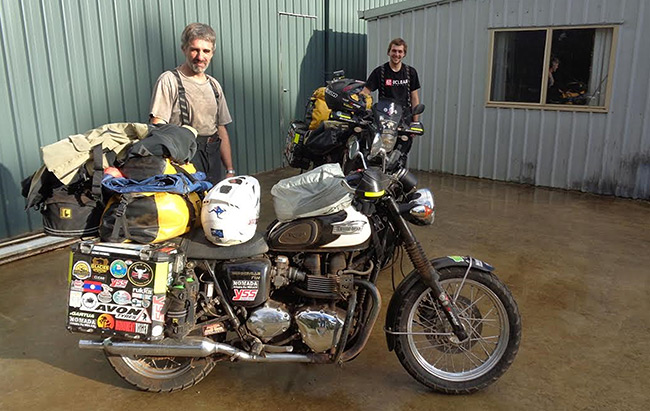 Father and son ready to roll.