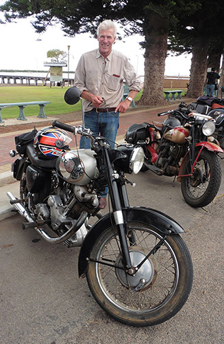 Bill and his
          650 single Panther.