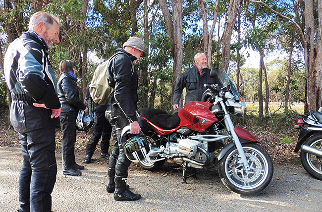 Club members inspecting the damage.