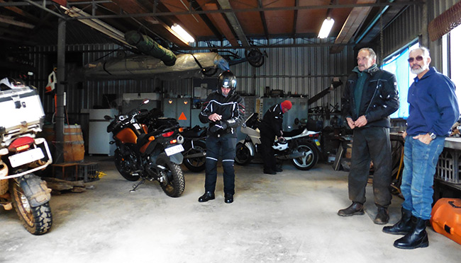 Bikes nice and dry in Johns shed.