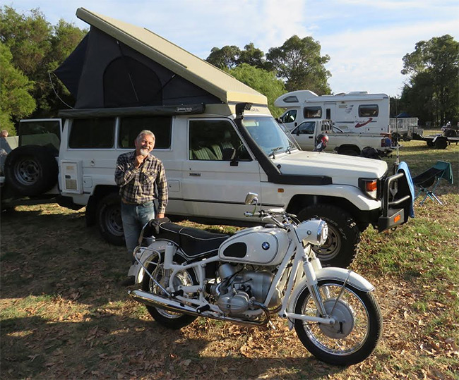 Huw and his white R60.