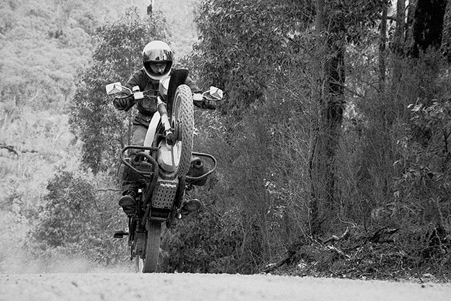 Then having fun on my 1981 model R80GS in 1985 approx.