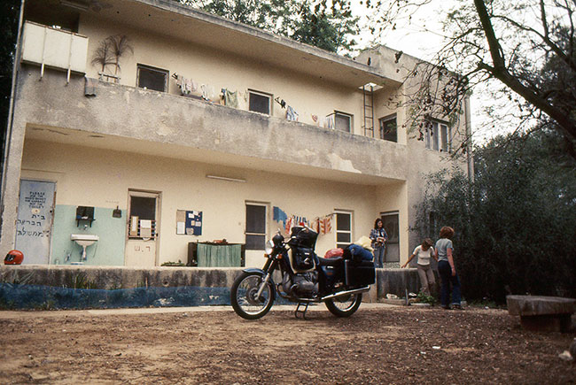 Reaching the destination: at the kibbutz.