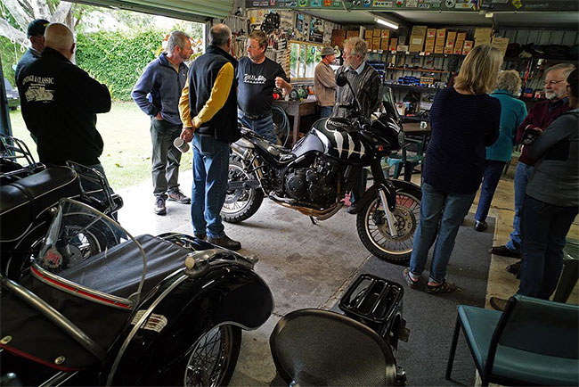 Admiring Chris Triumph Tiger.