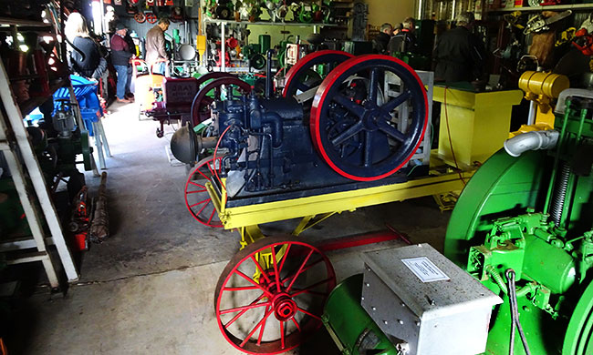 The farm machinery display set amongst other bit and pieces.