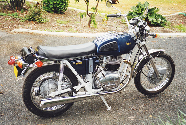 The beautifully restored 1971 BSA Lightning.