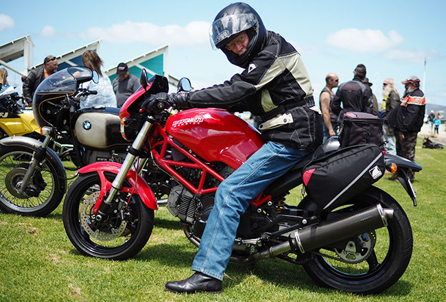 Arthur and his Ducati monster.