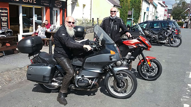 Bob and Ralph with bikes.