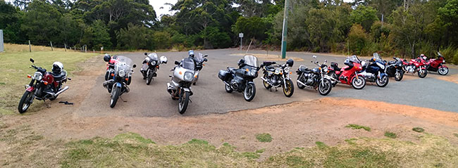 Some of the bikes at the Denmark look-out.