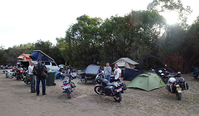 Our Clubs camp site at the Motocross track, Mike Henderson popped over for a chat.