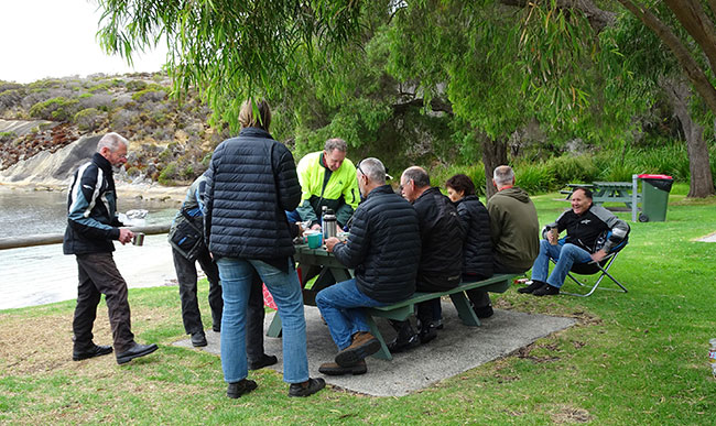 Getting ready to eat brekky.