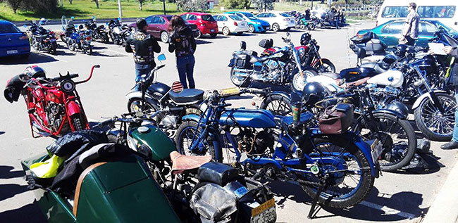 One view of the lineup of bikes.