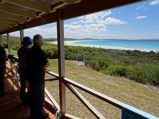 Magnificent views from the veranda where Lorraine had prepared lunch.